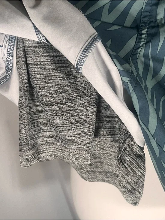 Fair Harbor The Ozone Zebra-Print Swim Shorts Teal & Aqua Tiger Stripe Large - Picture 8 of 8